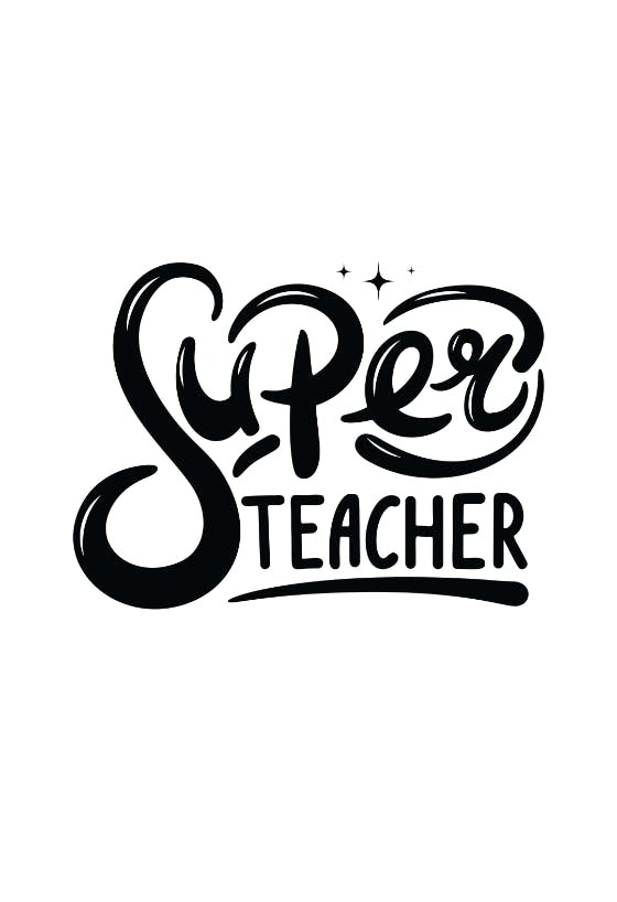 Super teacher - thank you card for teacher