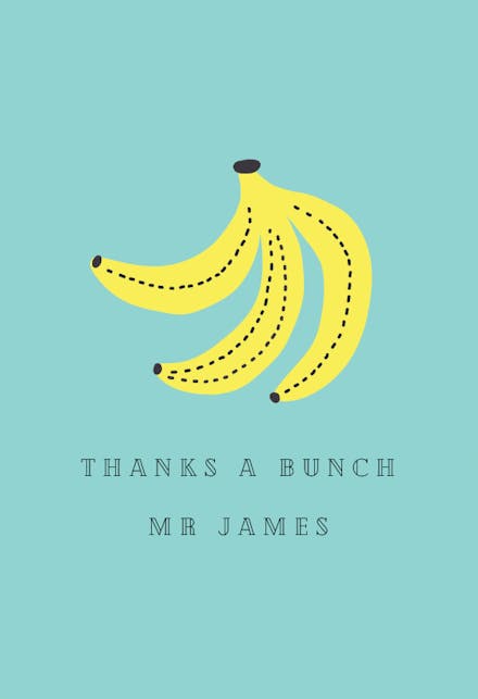 Thanks a Bunch - Thank You Card For Teacher