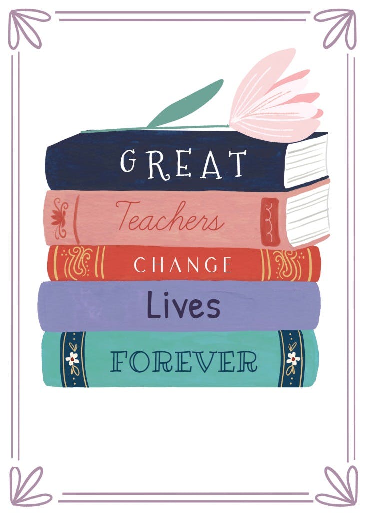 To a wonderful teacher - thank you card for teacher