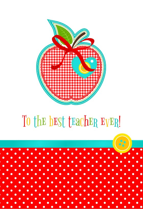 To the best teacher ever -  tarjeta de apreciación a un profesor