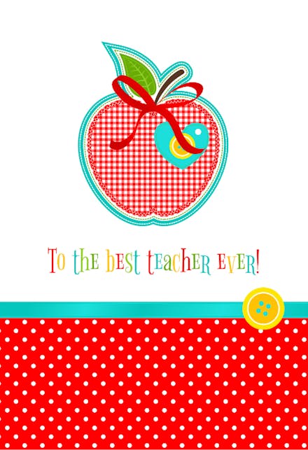 To The Best Teacher Ever - Thank You Card For Teacher
