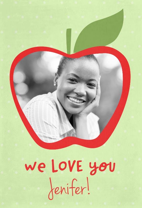 We love you teacher - thank you card for teacher