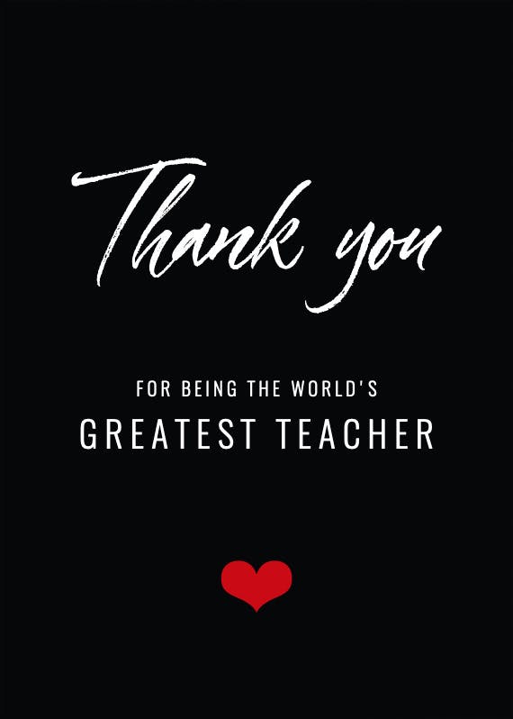World's greatest teacher - card for all occasions