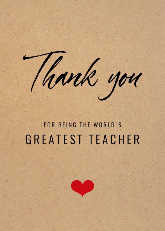 World's greatest teacher -  tarjeta de apreciación a un profesor gratis