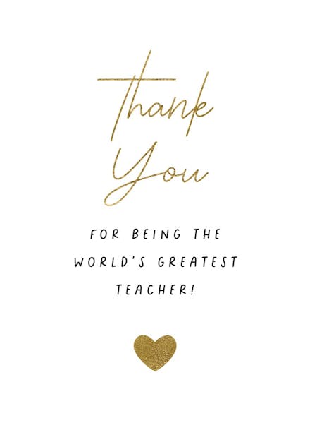 Printable & Digital Teachers Thank you cards (Free) | Greetings Island