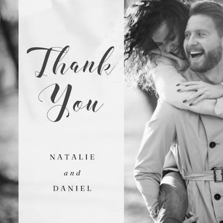 Elegant overlay - wedding thank you card