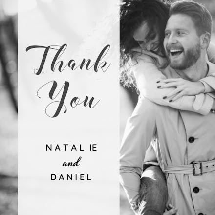 Elegant Overlay - Wedding Thank You Card