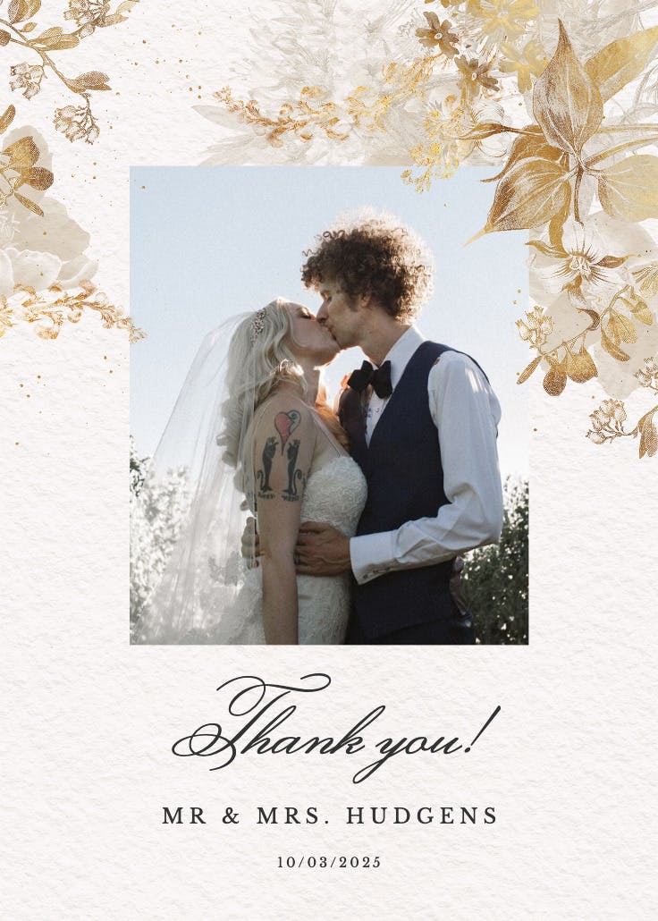 So in love - wedding thank you card