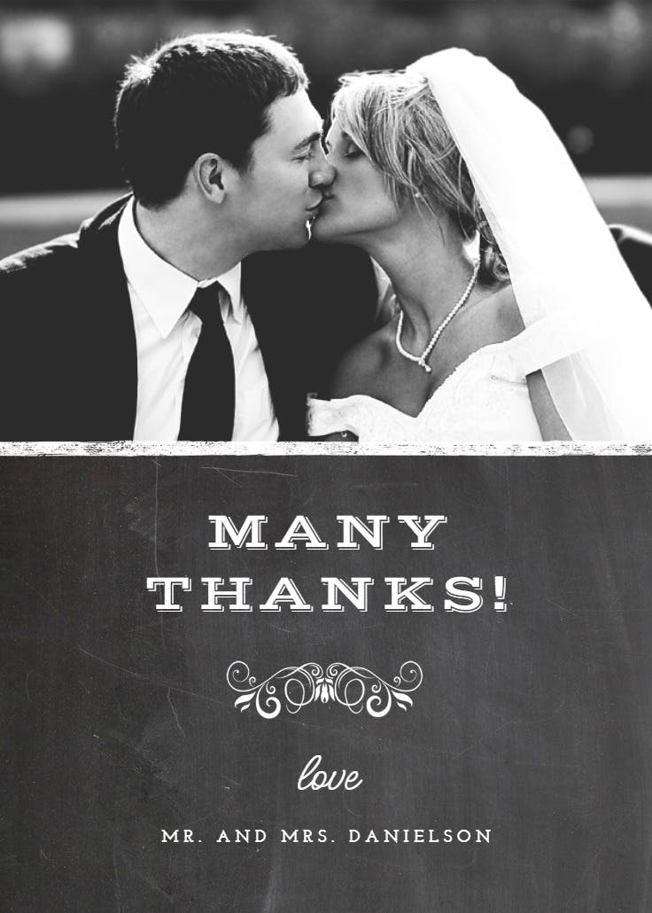 Thank you - wedding thank you card