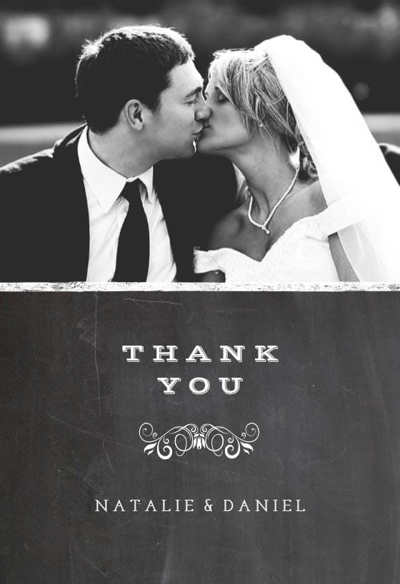 Thank you - wedding thank you card