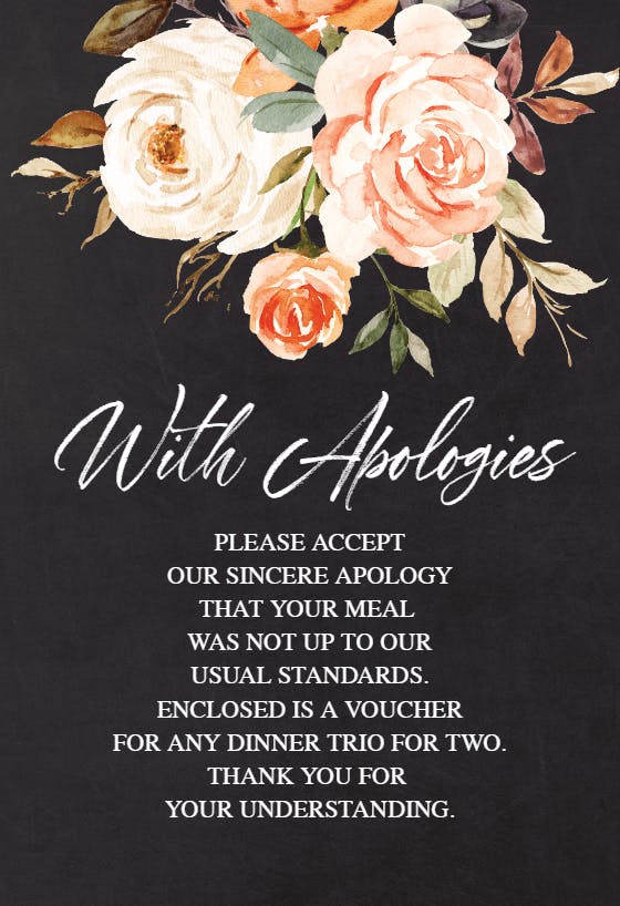 Celebrating your love -  tarjeta de disculpa