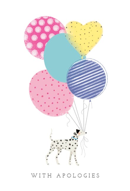 Balloon Holder - Sorry Card