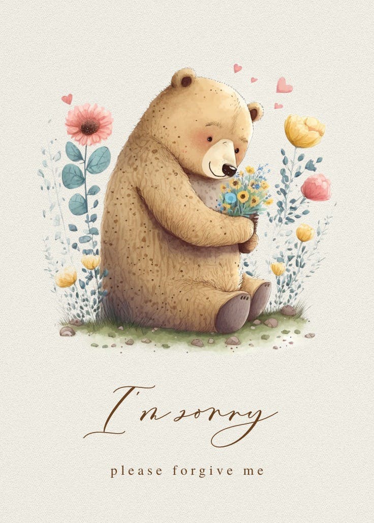 Sorry bear - thinking of you card