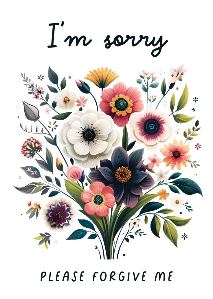 Forgiveness - sorry card