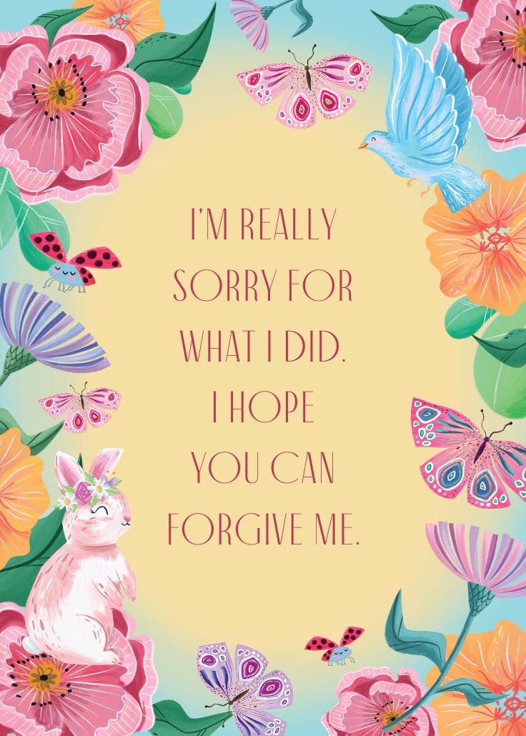 Blooms & beauties - sorry card