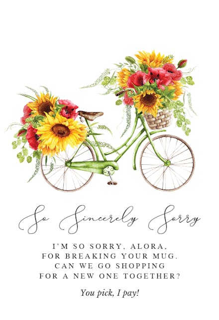 Cheerful Cargo - Sorry Card