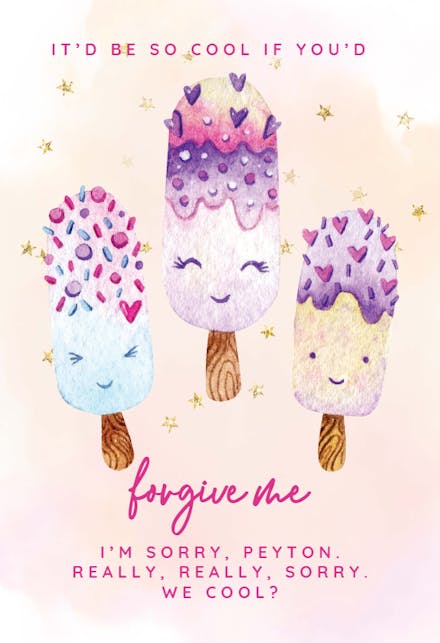 Cutesicles - Sorry Card