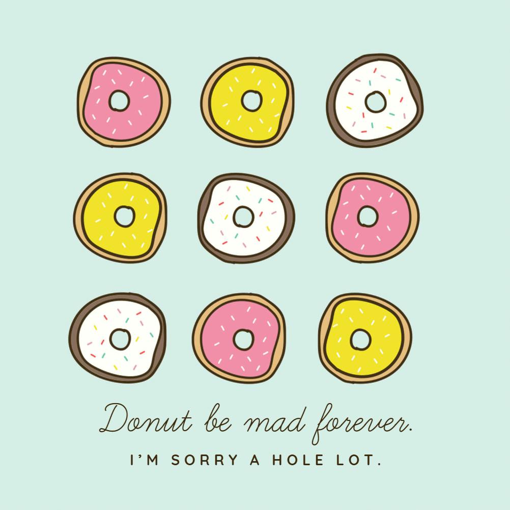 Do’s and donuts - sorry card