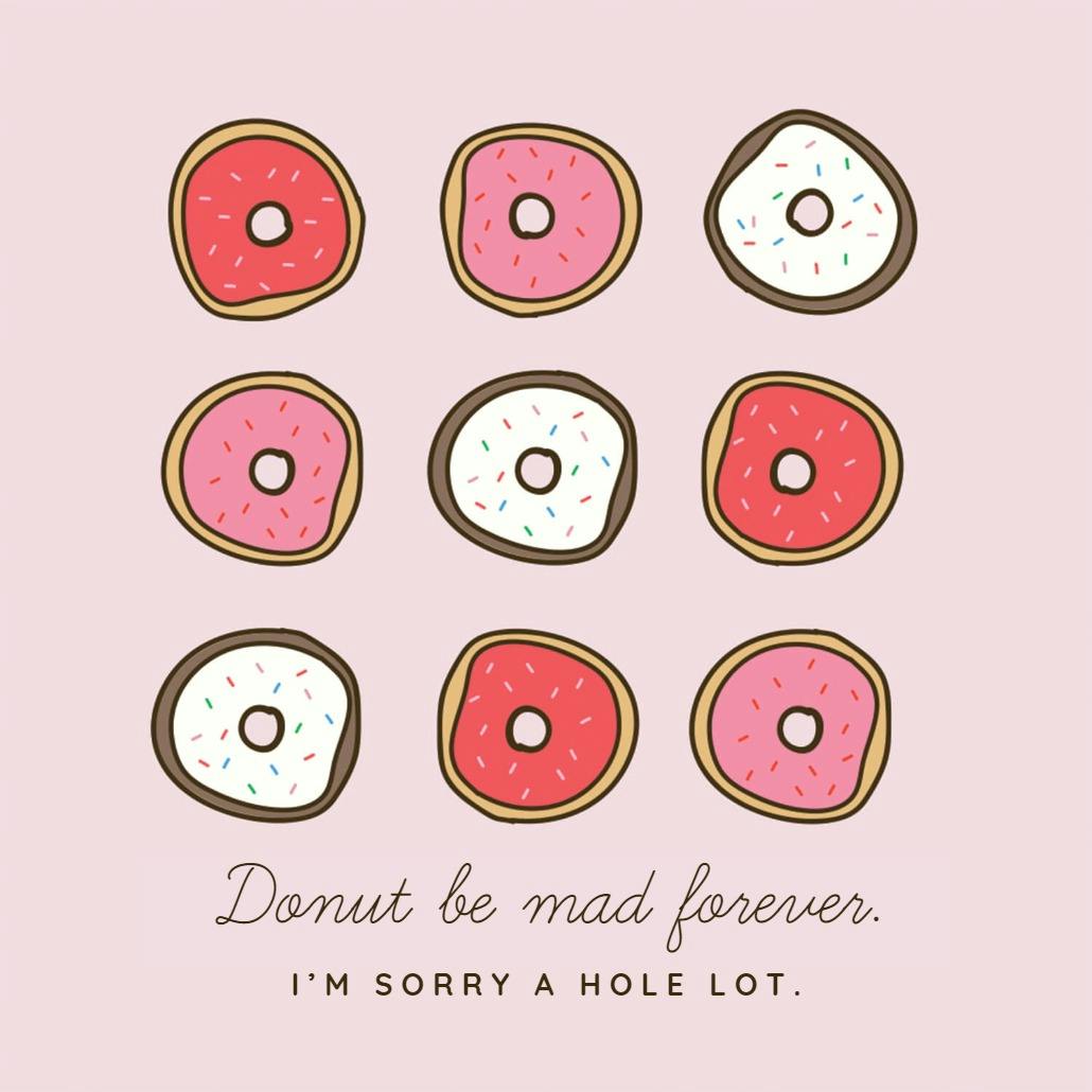 Do’s and donuts - tarjeta de disculpa