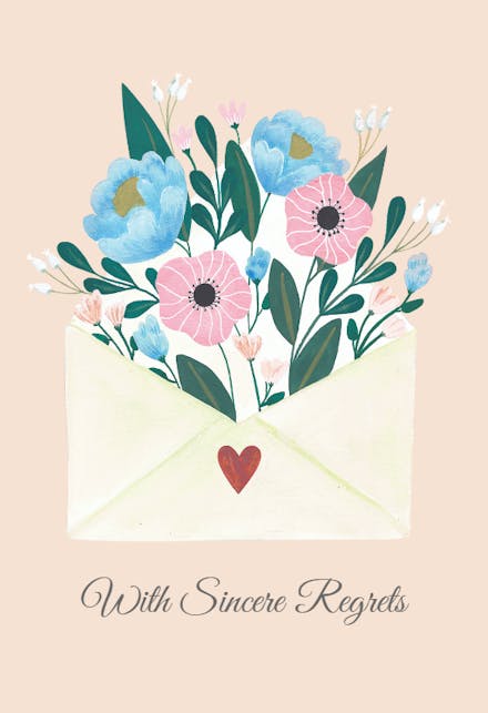 Flowery Words - Sorry Card