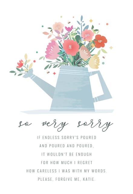 In the Pinks - Sorry Card