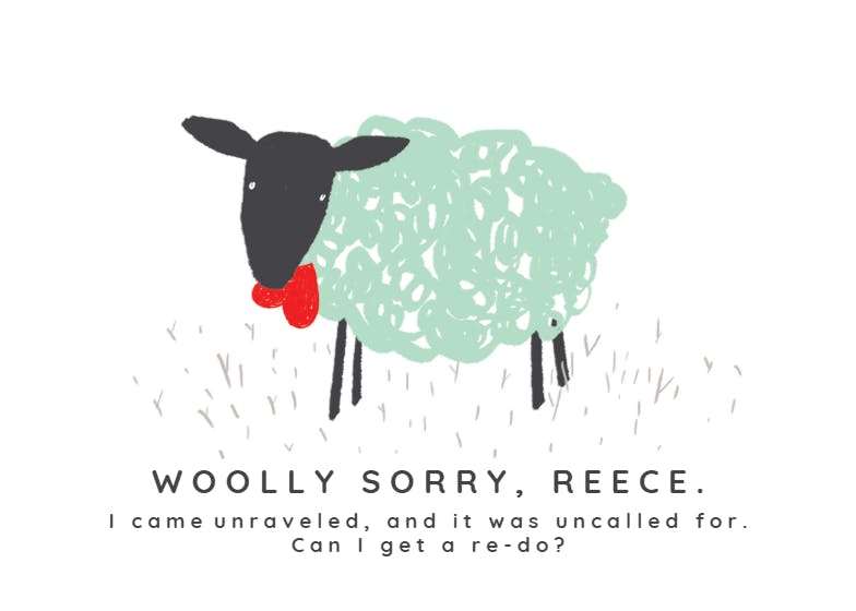 Just for ewe - sorry card
