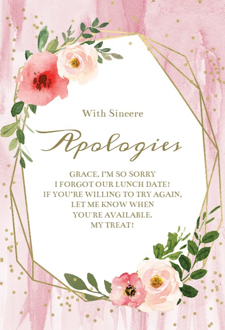 Linked Lines and Vines - Sorry Card