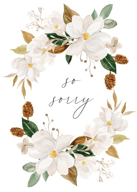 Magnolia blooms - sorry card