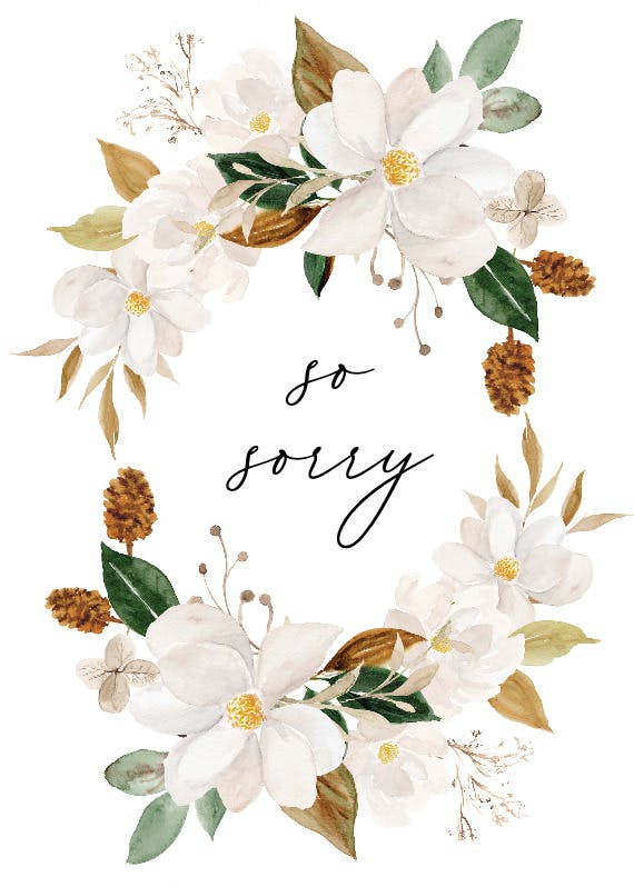 Magnolia blooms - sorry card