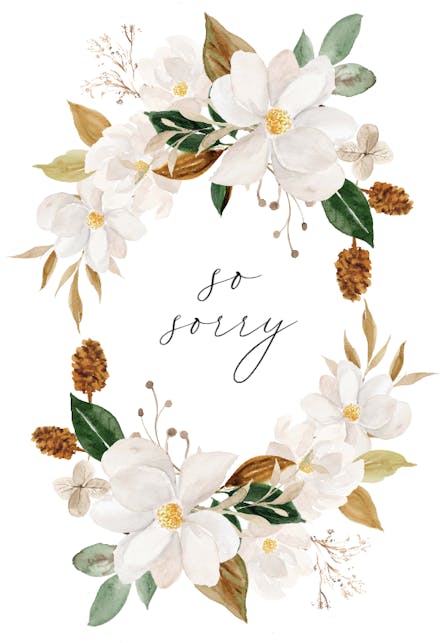 Magnolia Blooms - Sorry Card