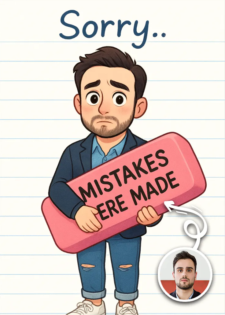 Mistakes were made - sorry card