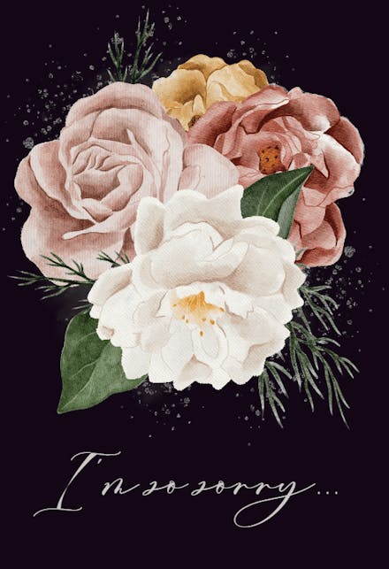 Nocturnal flowers - sorry card