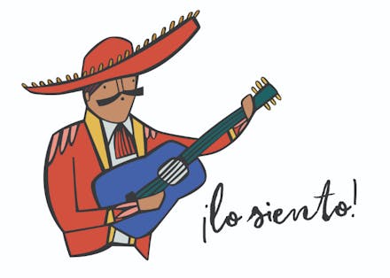 Ola la la la - Sorry Card