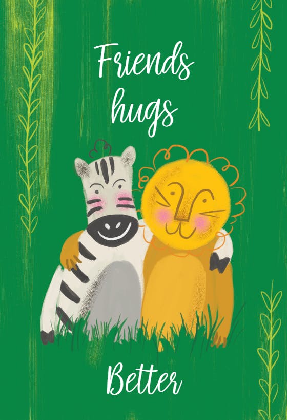 Pal party -  free hugs card