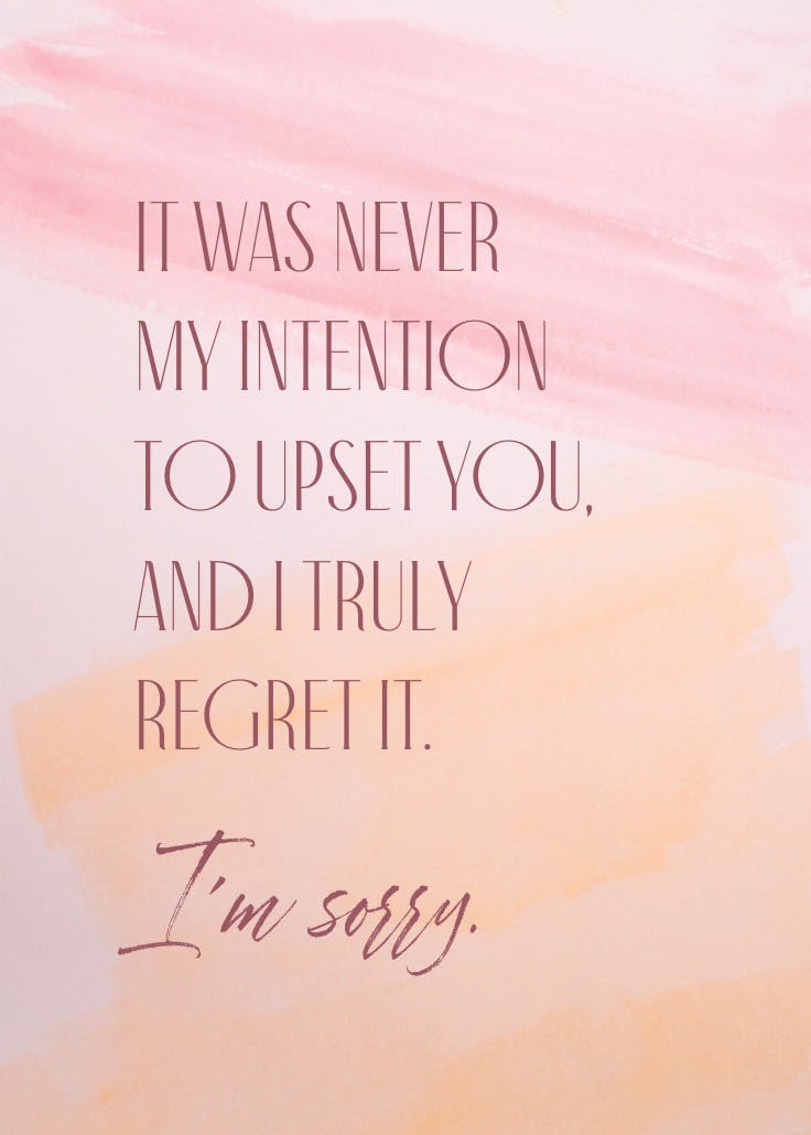 Pink brush blush - sorry card