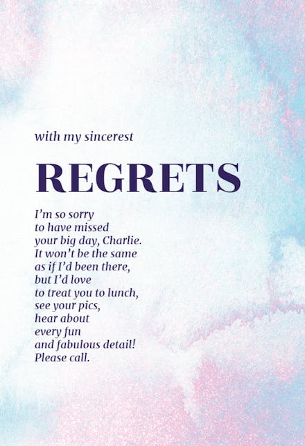 Rainbow Wash - Sorry Card