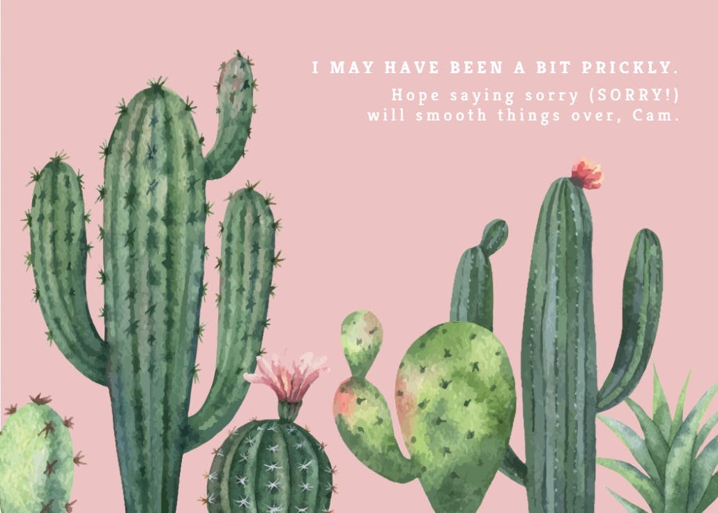 Reach for the sky - tarjeta de disculpa