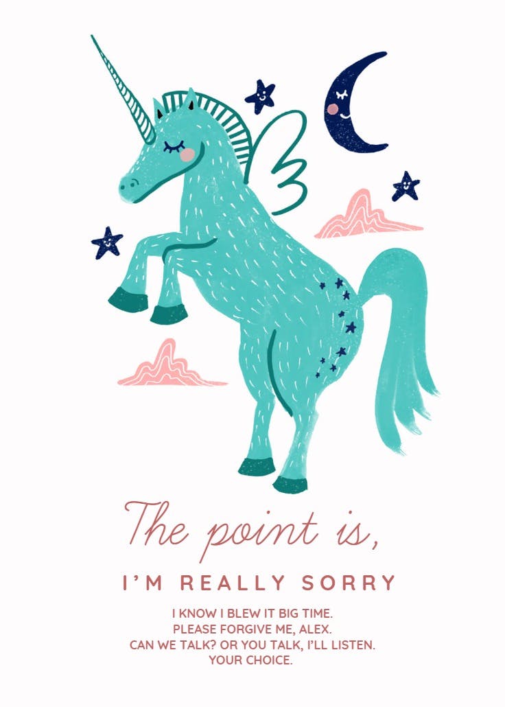 Sad to say - sorry card