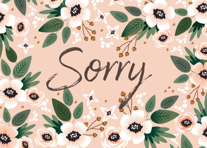 Scentiment -  tarjeta de disculpa