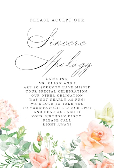 Simply Stunning - Sorry Card