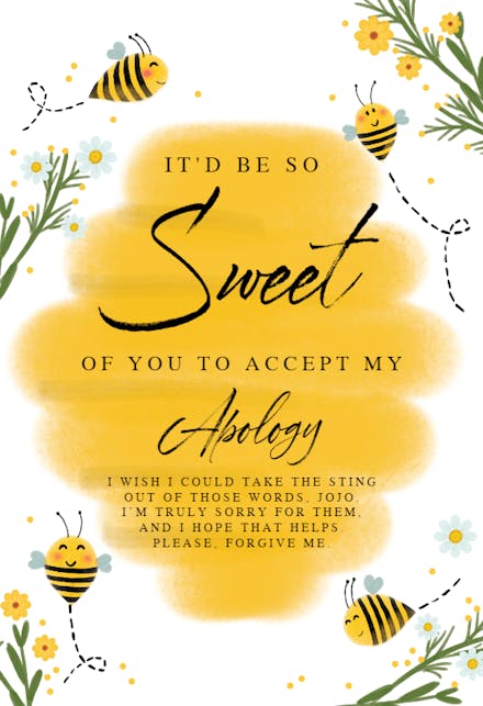 Stinger Slingers - Sorry Card