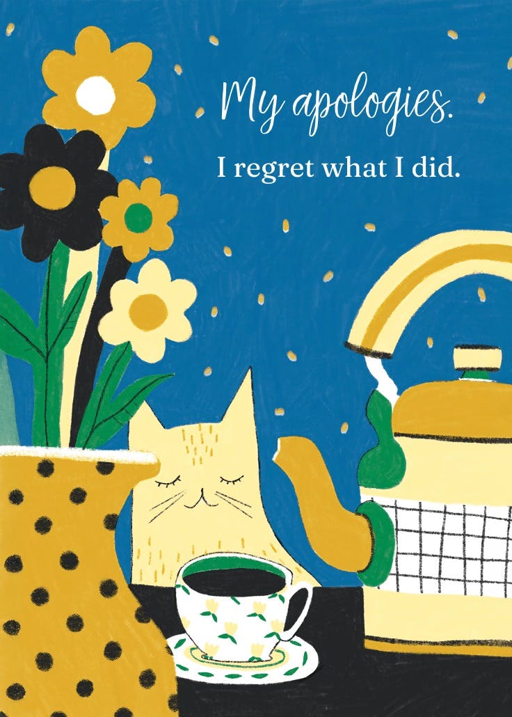 Apologies - sorry card
