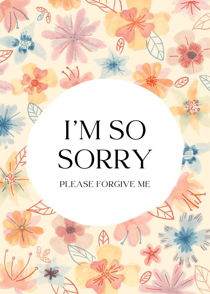 Sorry floral - thinking of you card