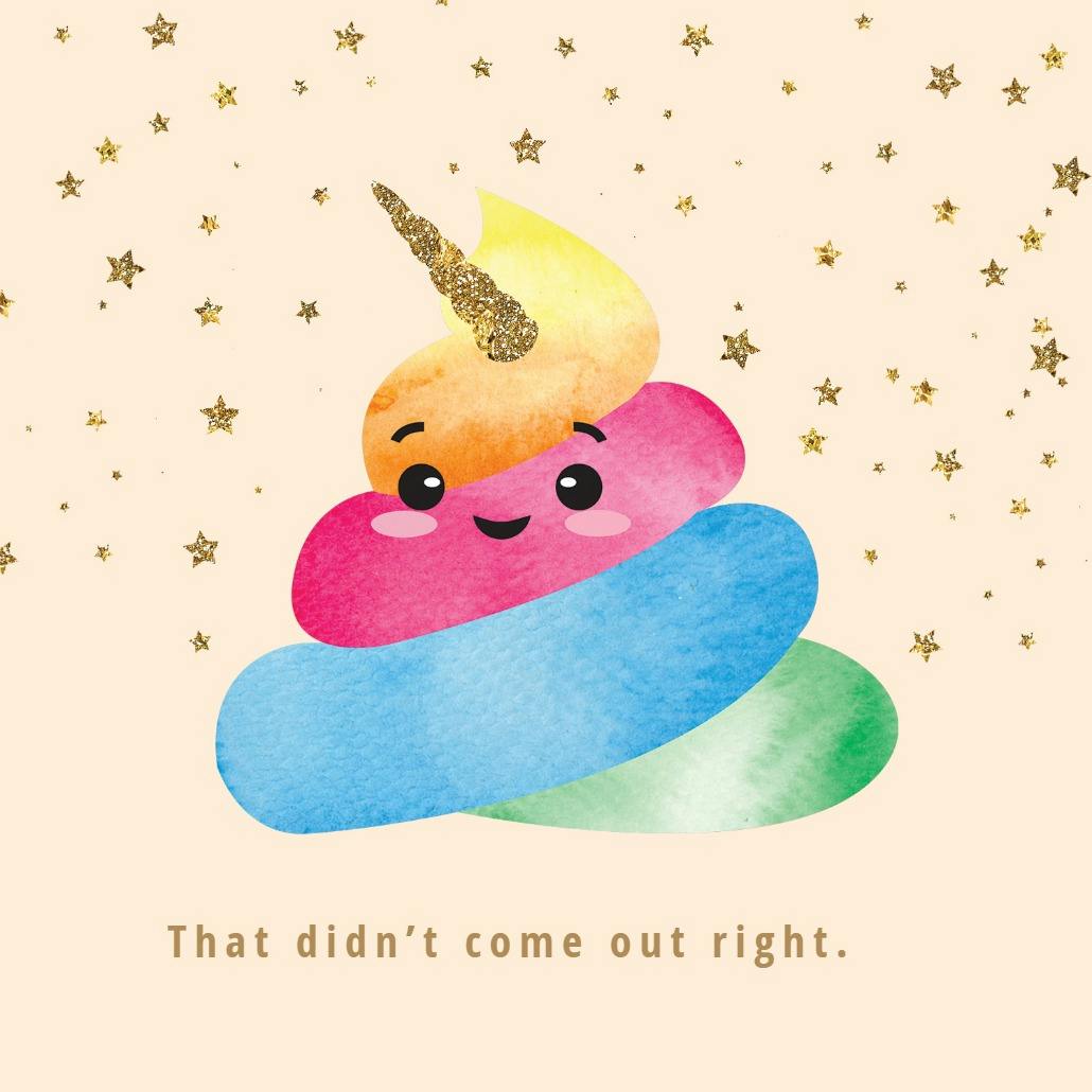 Unicorn signs - sorry card