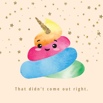 Unicorn Signs - Sorry Card