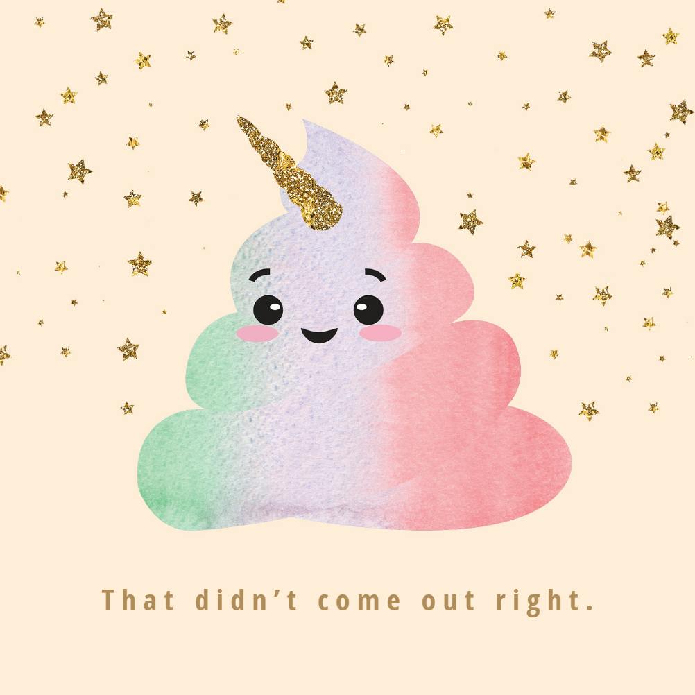 Unicorn signs - sorry card