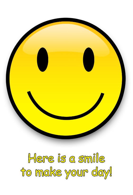A smile -  tarjeta para dar ánimo