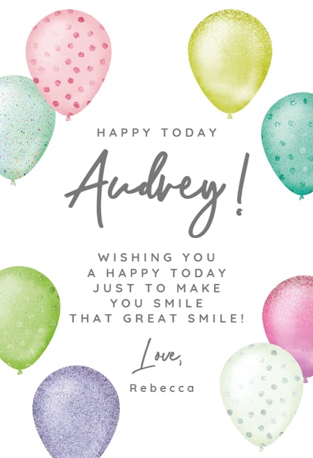 Balloon Escort - Thoughts & Feelings Card