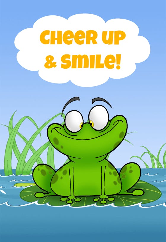 Cheer up and smile -  tarjeta de pensamientos y sentimientos