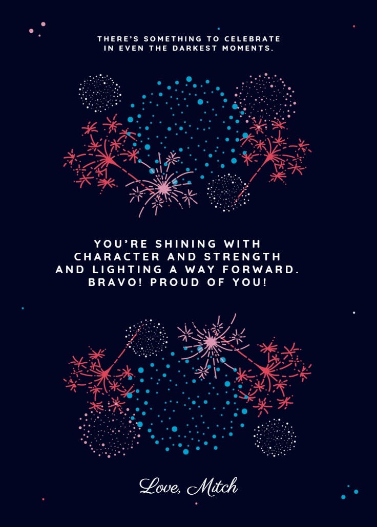 Light the night - cheer up card